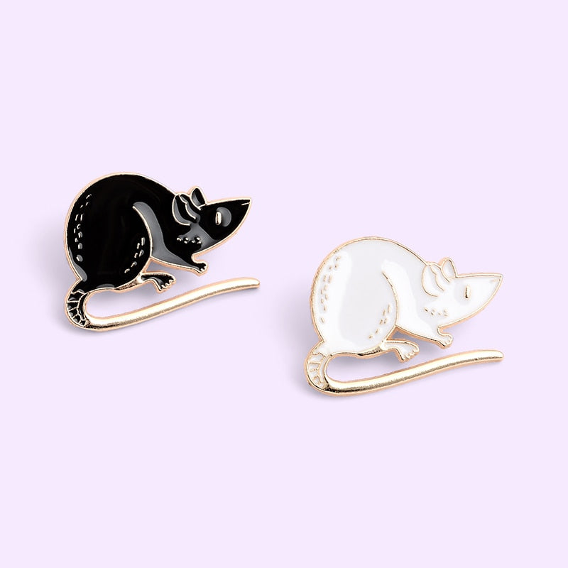 Baltimore Rat Enamel Pin - Black or White freeshipping - Dara Laine Murray