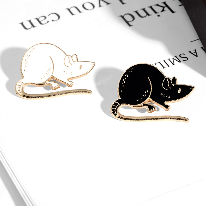Baltimore Rat Enamel Pin - Black or White freeshipping - Dara Laine Murray
