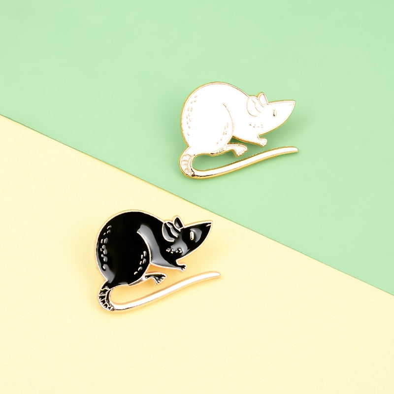 Baltimore Rat Enamel Pin - Black or White freeshipping - Dara Laine Murray