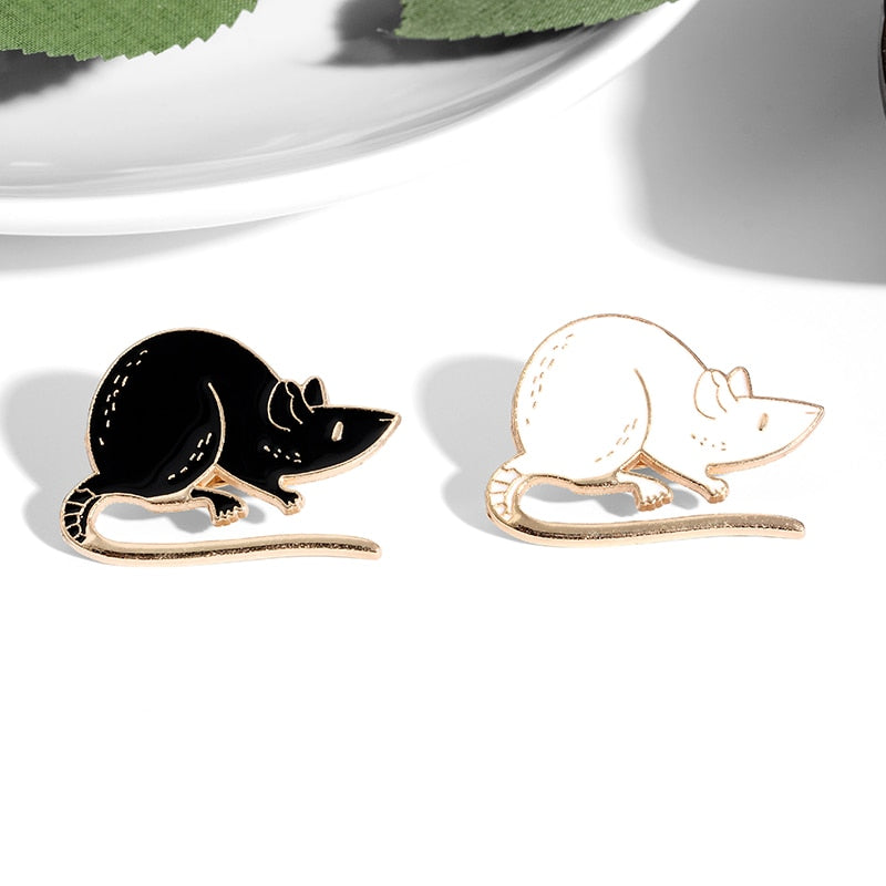 Baltimore Rat Enamel Pin - Black or White freeshipping - Dara Laine Murray
