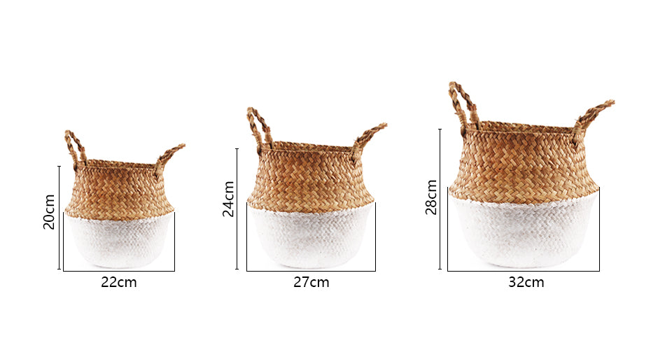 Woven Grass Baskets with Decorative Tassels / Weavings / Macrame freeshipping - Dara Laine Murray