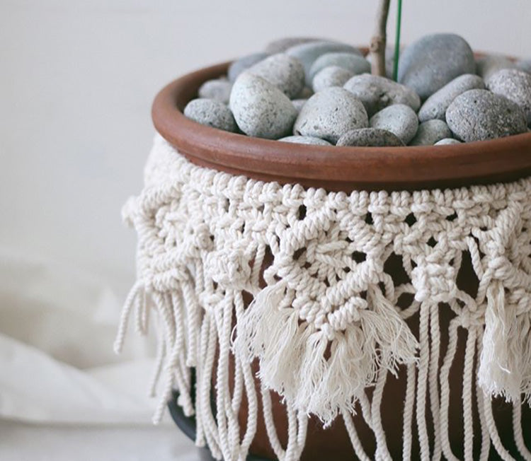 Woven Grass Baskets with Decorative Tassels / Weavings / Macrame freeshipping - Dara Laine Murray