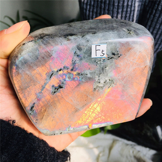Misty Starlight Violet Labradorite Crystal - Freeform w/ Pink and Purple Flash (rare) choose your own
