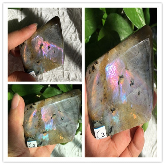 Misty Starlight Violet Labradorite Crystal - Freeform w/ Pink and Purple Flash (rare) choose your own