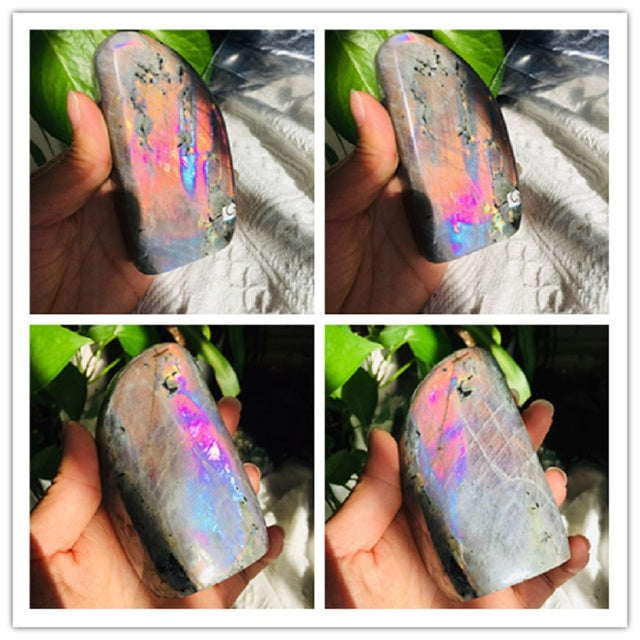 Misty Starlight Violet Labradorite Crystal - Freeform w/ Pink and Purple Flash (rare) choose your own