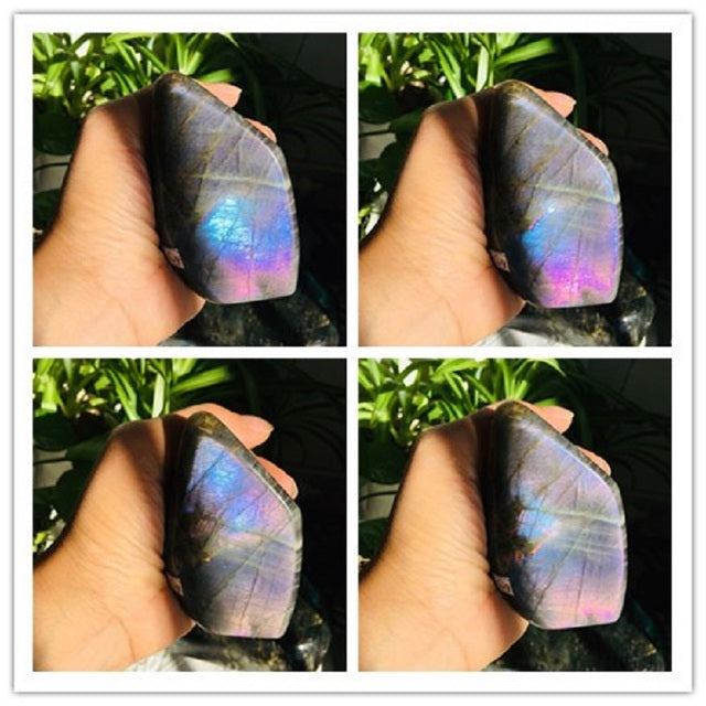 Misty Starlight Violet Labradorite Crystal - Freeform w/ Pink and Purple Flash (rare) choose your own