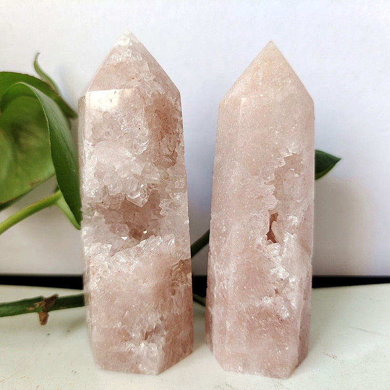 Natural Pink Amethyst Crystal Tower Wand Point Mineral Room Decoration Stones Energy Spiritual Meditation and Healing Crystals freeshipping - Dara Laine Murray