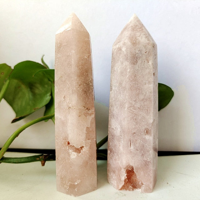 Natural Pink Amethyst Crystal Tower Wand Point Mineral Room Decoration Stones Energy Spiritual Meditation and Healing Crystals freeshipping - Dara Laine Murray
