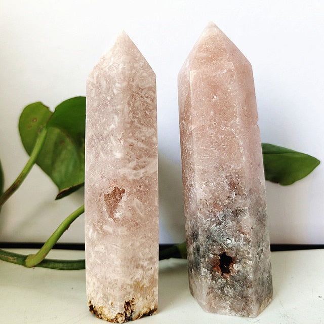 Natural Pink Amethyst Crystal Tower Wand Point Mineral Room Decoration Stones Energy Spiritual Meditation and Healing Crystals freeshipping - Dara Laine Murray
