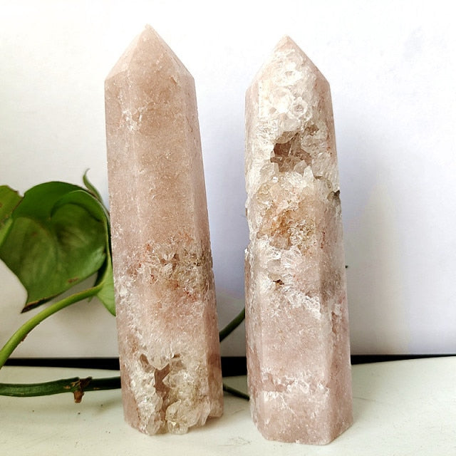 Natural Pink Amethyst Crystal Tower Wand Point Mineral Room Decoration Stones Energy Spiritual Meditation and Healing Crystals freeshipping - Dara Laine Murray