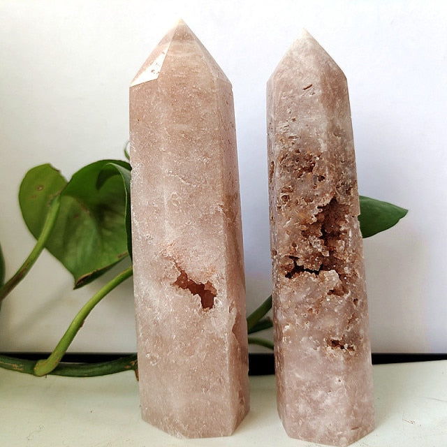 Natural Pink Amethyst Crystal Tower Wand Point Mineral Room Decoration Stones Energy Spiritual Meditation and Healing Crystals freeshipping - Dara Laine Murray