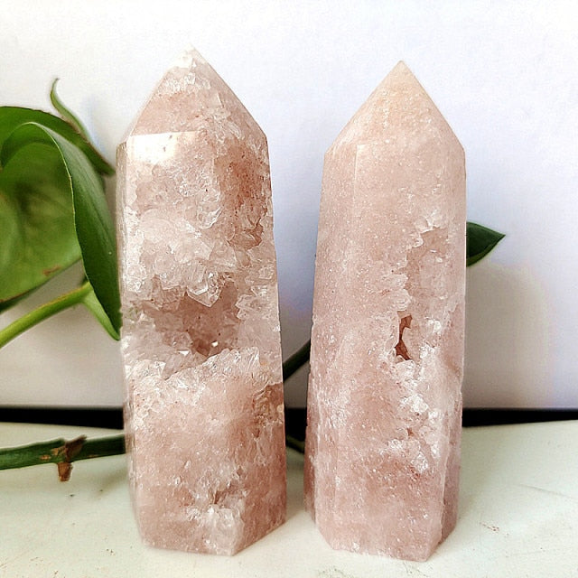 Natural Pink Amethyst Crystal Tower Wand Point Mineral Room Decoration Stones Energy Spiritual Meditation and Healing Crystals freeshipping - Dara Laine Murray