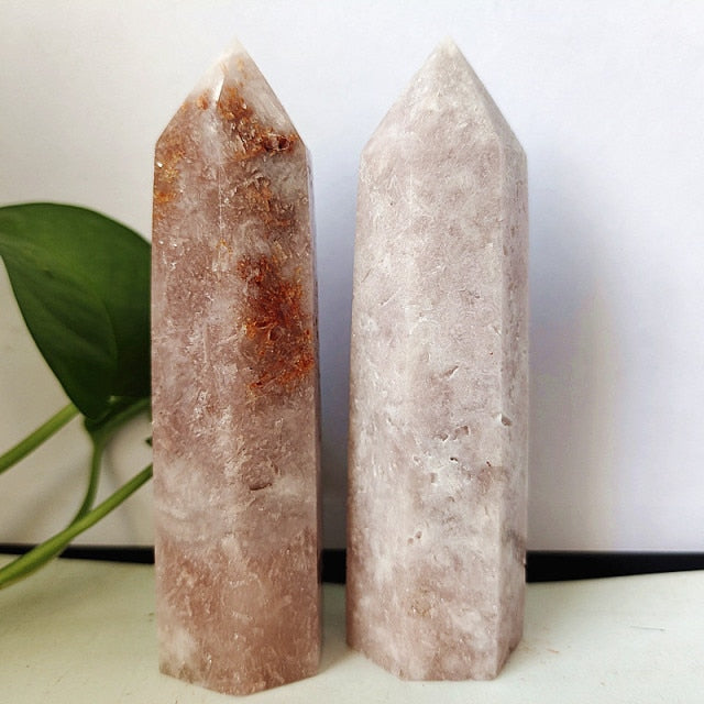 Natural Pink Amethyst Crystal Tower Wand Point Mineral Room Decoration Stones Energy Spiritual Meditation and Healing Crystals freeshipping - Dara Laine Murray