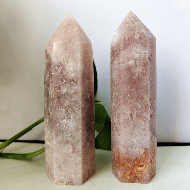 Natural Pink Amethyst Crystal Tower Wand Point Mineral Room Decoration Stones Energy Spiritual Meditation and Healing Crystals freeshipping - Dara Laine Murray