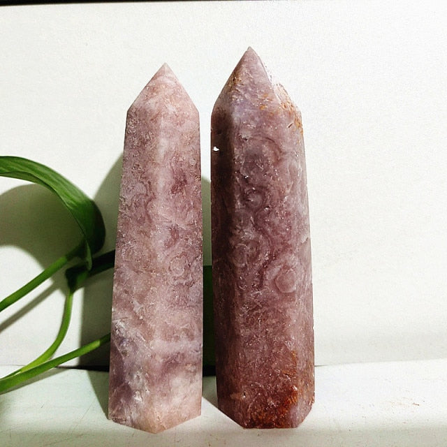 Natural Pink Amethyst Crystal Tower Wand Point Mineral Room Decoration Stones Energy Spiritual Meditation and Healing Crystals freeshipping - Dara Laine Murray