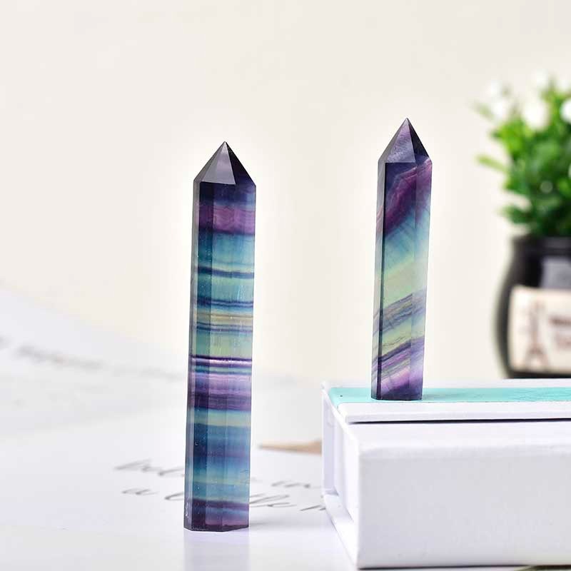 Rainbow Fluorite Tower / Obelisk / Point freeshipping - Dara Laine Murray