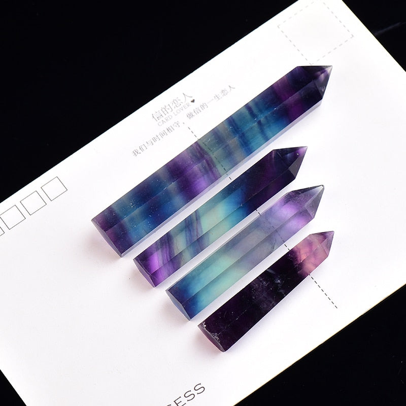 Rainbow Fluorite Tower / Obelisk / Point freeshipping - Dara Laine Murray