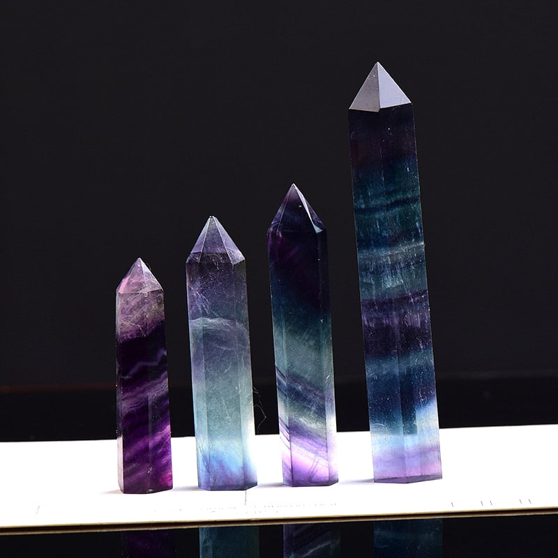 Rainbow Fluorite Tower / Obelisk / Point freeshipping - Dara Laine Murray