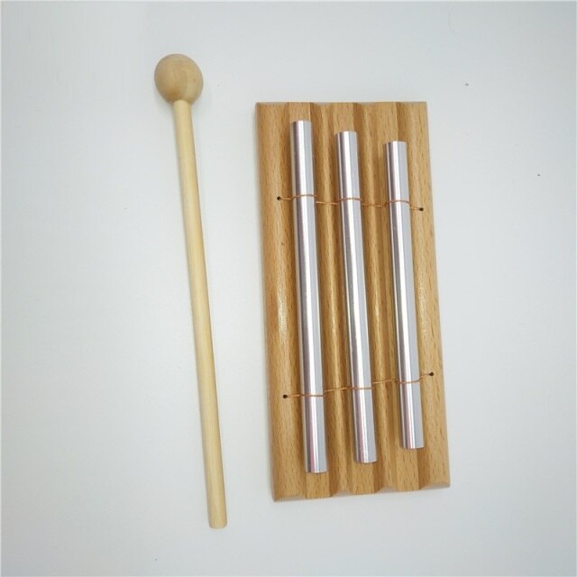 7-Tone Wooden Chime with Mallet Percussion Instrument for Meditation.