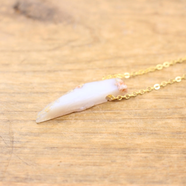 Polished Stone Crystal Slice / Slab Pendants Necklace Crystal Jewelry - Irregular and Natural Shapes