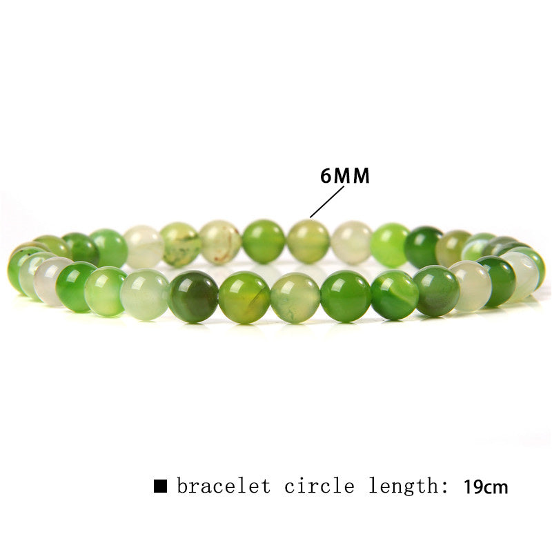 The Green Collection - A collection of green crystal bracelets for luck, abundance, and growth