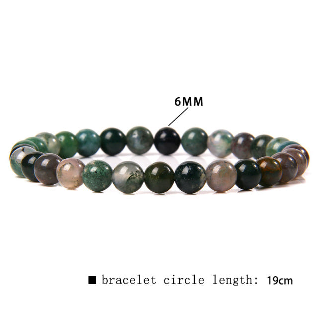 The Green Collection - A collection of green crystal bracelets for luck, abundance, and growth