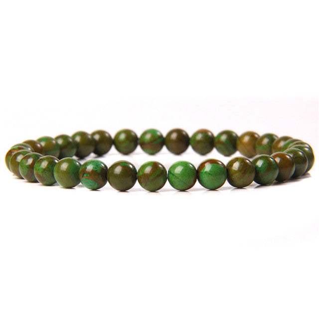 The Green Collection - A collection of green crystal bracelets for luck, abundance, and growth
