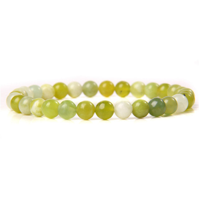 The Green Collection - A collection of green crystal bracelets for luck, abundance, and growth