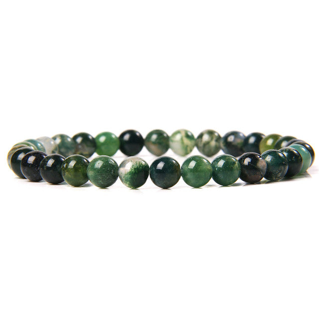 The Green Collection - A collection of green crystal bracelets for luck, abundance, and growth