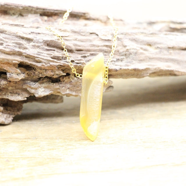 Polished Stone Crystal Slice / Slab Pendants Necklace Crystal Jewelry - Irregular and Natural Shapes
