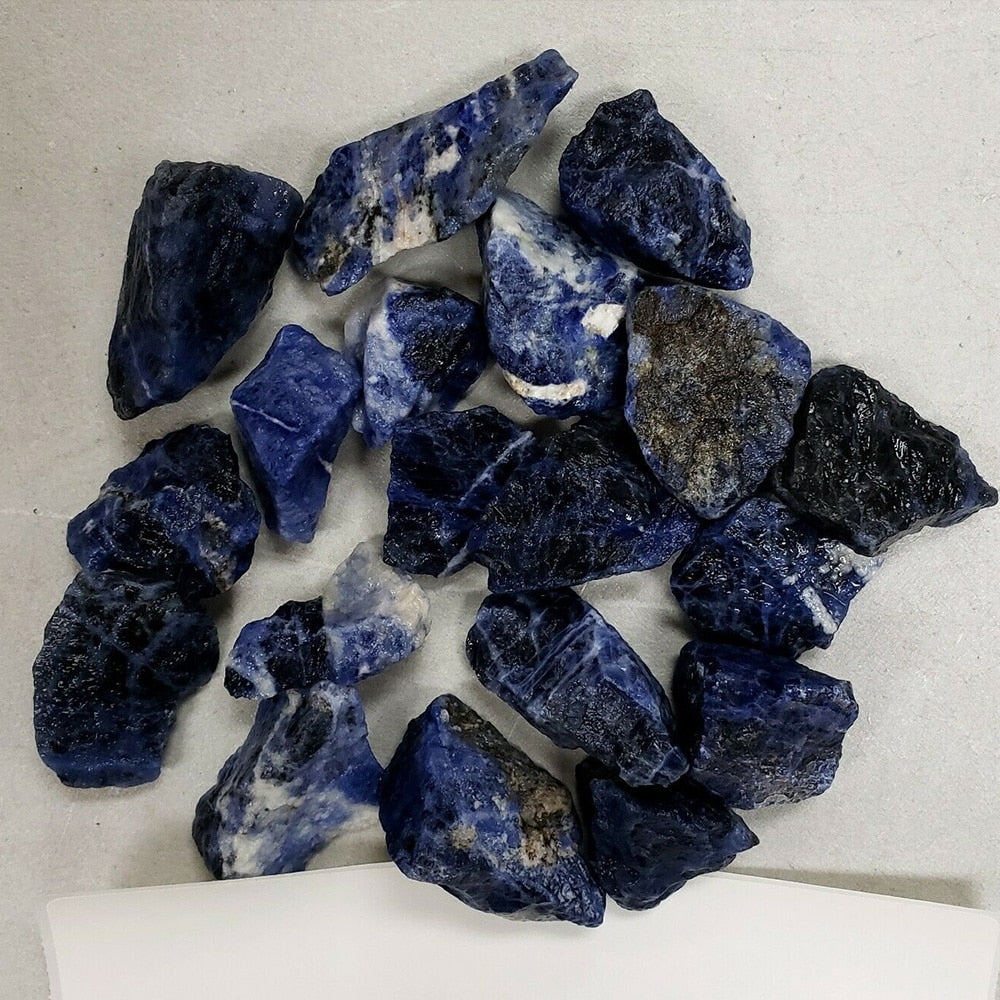 Raw Blue Sodalite Crystal Natural Sodalite Rough Stones Rocks Energy Mineral Home Decoration