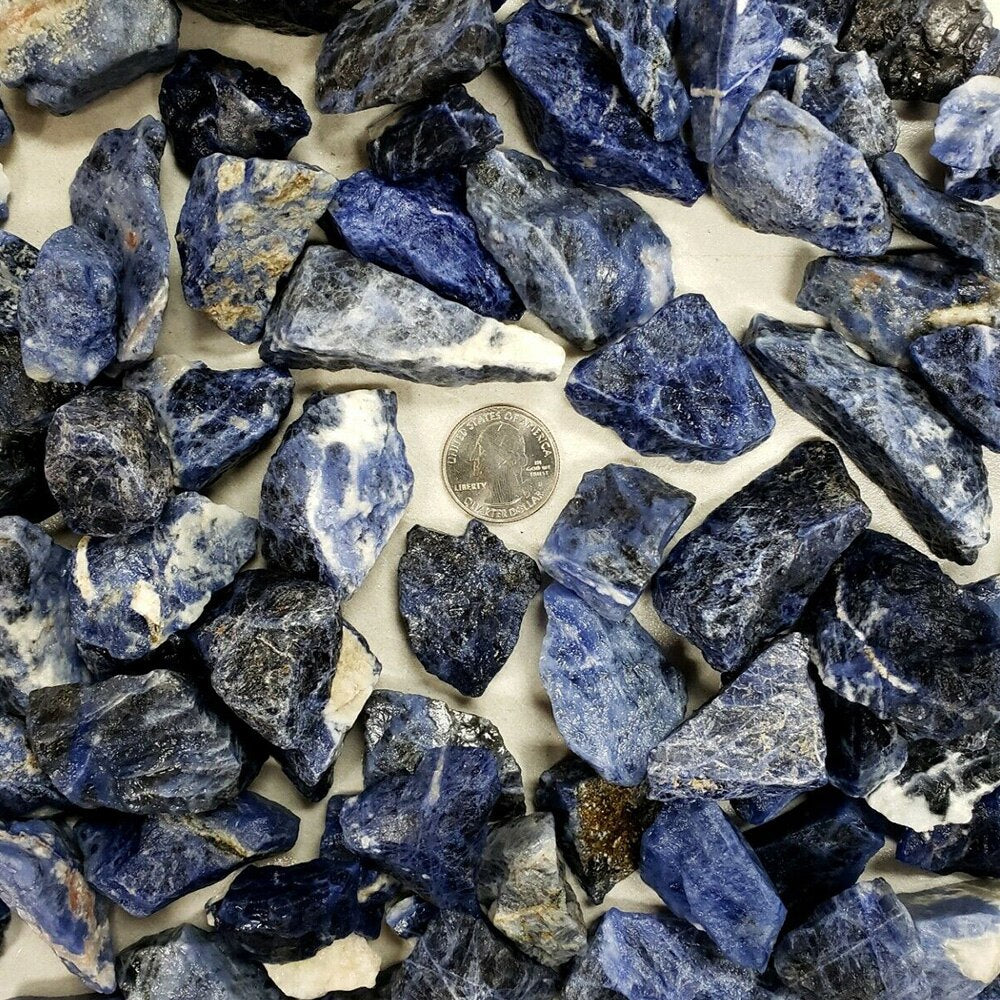 Raw Blue Sodalite Crystal Natural Sodalite Rough Stones Rocks Energy Mineral Home Decoration