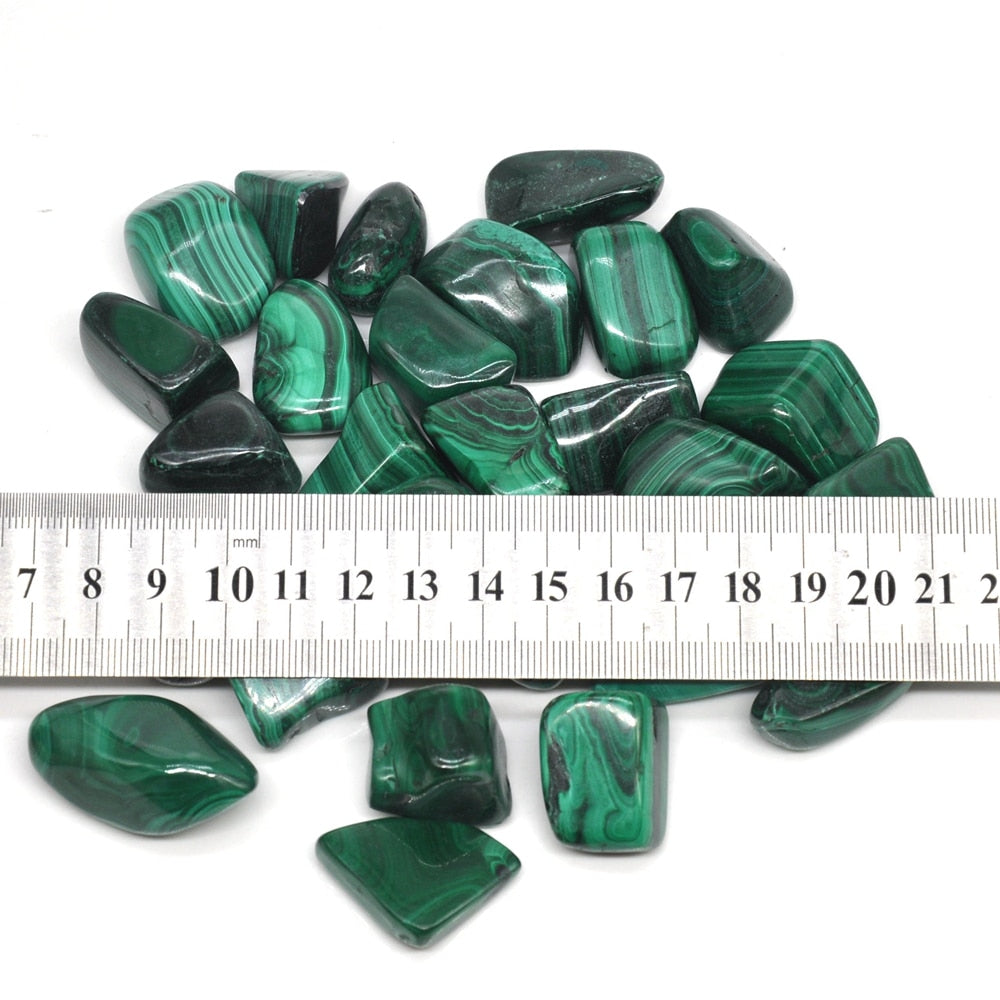 Natural Malachite Tumbled Stones Bulk Healing Crystals Reiki Polished Real Gemstone Aquarium Decoration Material For Jewelry