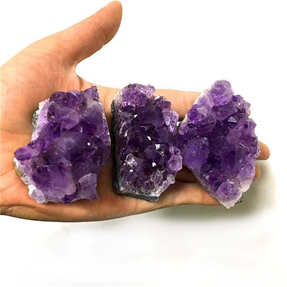 Amethyst Natural Stone Purple Pink Amethysts Crystals Cluster Druzy Geode Mineral Rock Healing Crystal Point Energy Wand Crafts