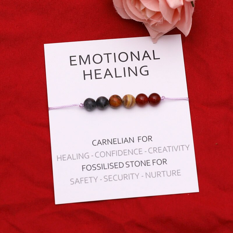 Emotions Wish Bracelet Carnelian Stone Minimalist Bracelet Crystal Prescription Jewelry for Women Men Healing Bracelet
