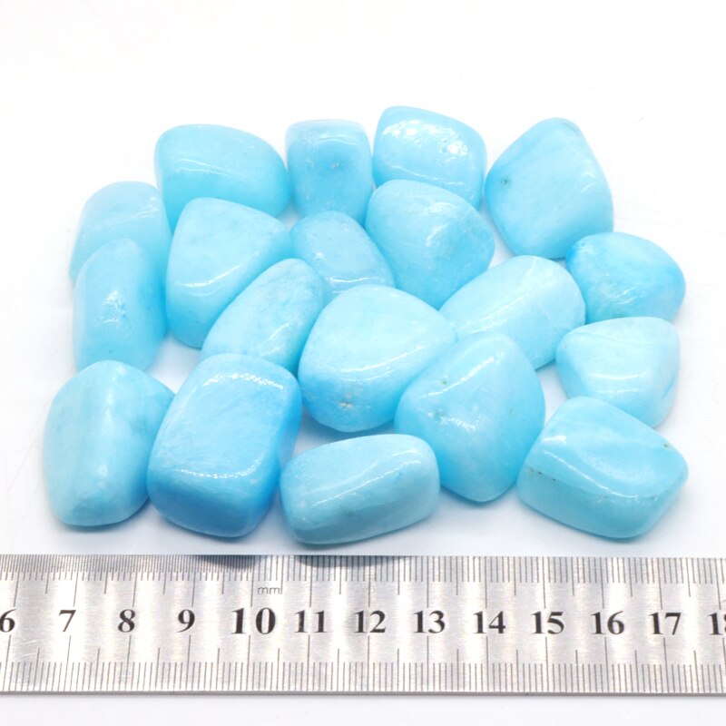 Natural Round Blue Aragonite Healing Crystals Tumbled Bulk stones Mineral Specime Gemstones Gem Home Decoration DIY Beads Gifts