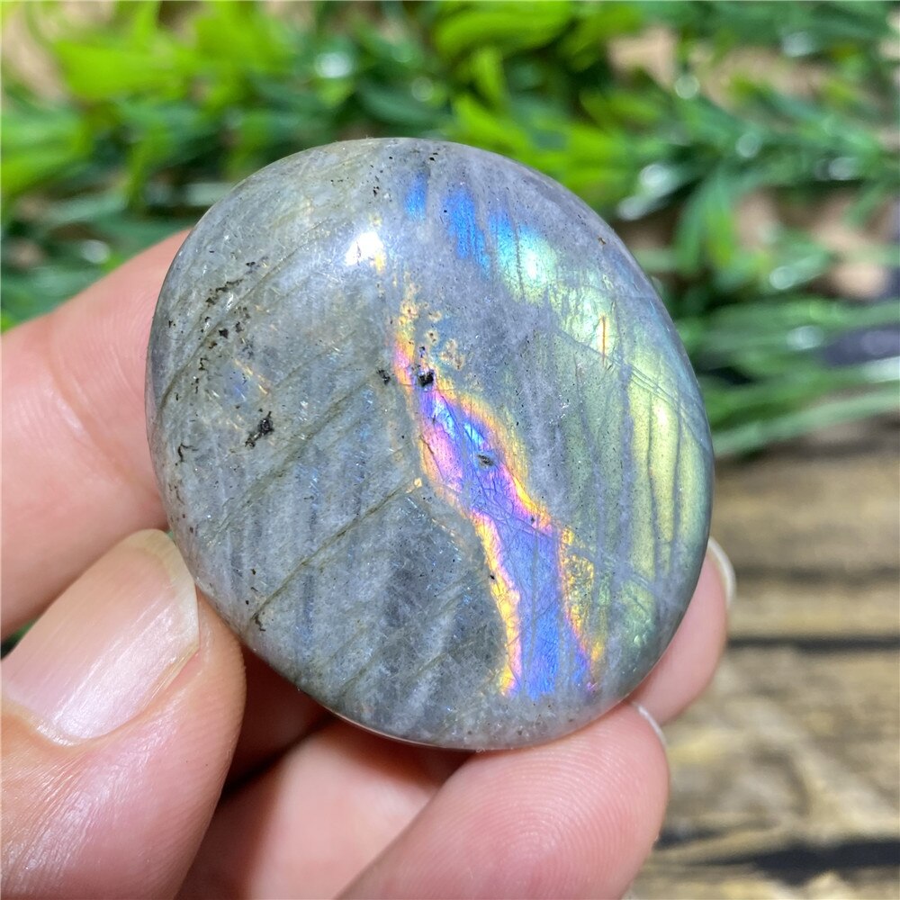 Labradorite Palm Purple Light Natural Stone Crystals Healing Wicca Wichcraft Meditation Minerals Ornaments Home Decoration