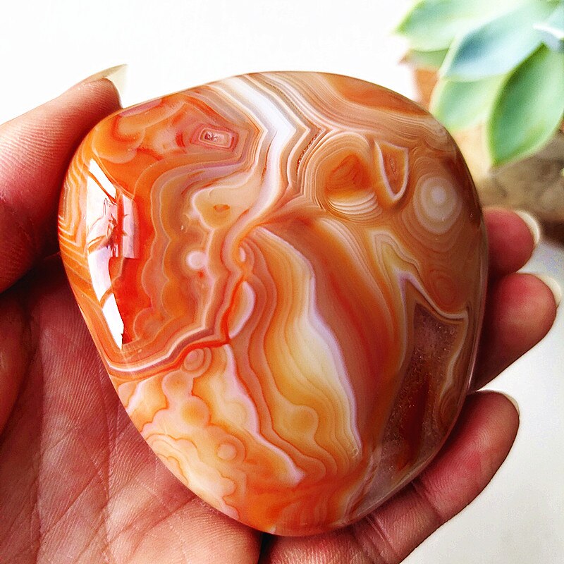 Natural Stone Real Sardonyx Agate Palm Hand Play Witchcraft Supplies Meditation Spiritual Decor Home Decoration Healing Crystals