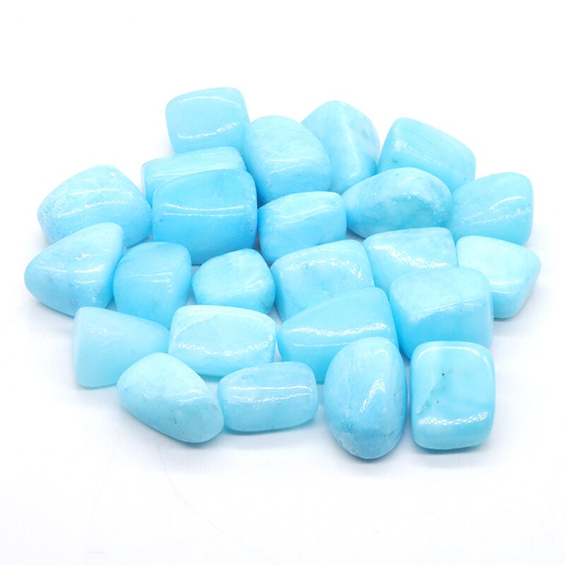 Natural Round Blue Aragonite Healing Crystals Tumbled Bulk stones Mineral Specime Gemstones Gem Home Decoration DIY Beads Gifts