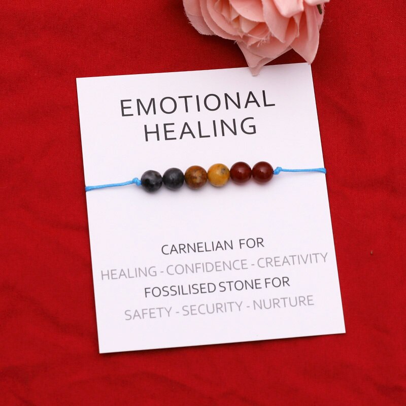 Emotions Wish Bracelet Carnelian Stone Minimalist Bracelet Crystal Prescription Jewelry for Women Men Healing Bracelet