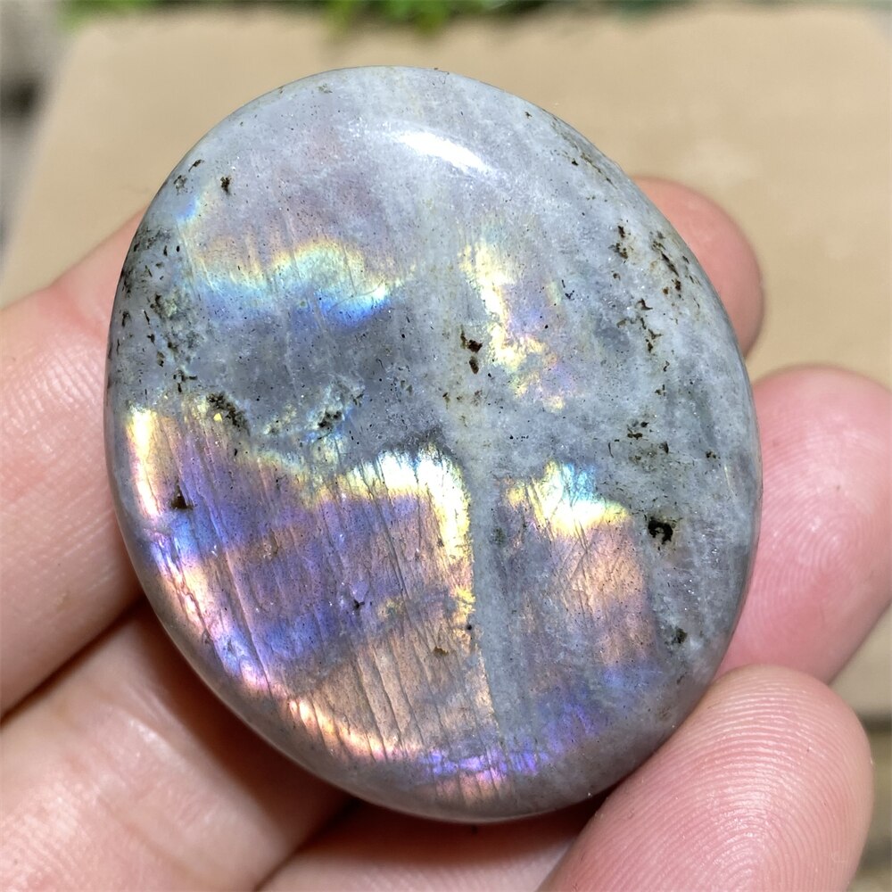 Labradorite Palm Purple Light Natural Stone Crystals Healing Wicca Wichcraft Meditation Minerals Ornaments Home Decoration