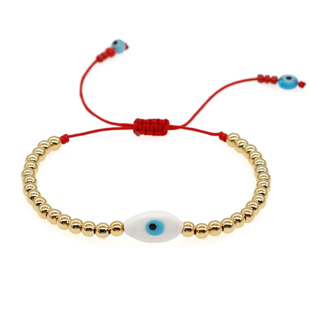 Go2boho Simple Red Rope Charm Bracelets Turkish Evil Eye Luck Coins Bracelet Handmade Jewelry Accessories Adjustable Bangle