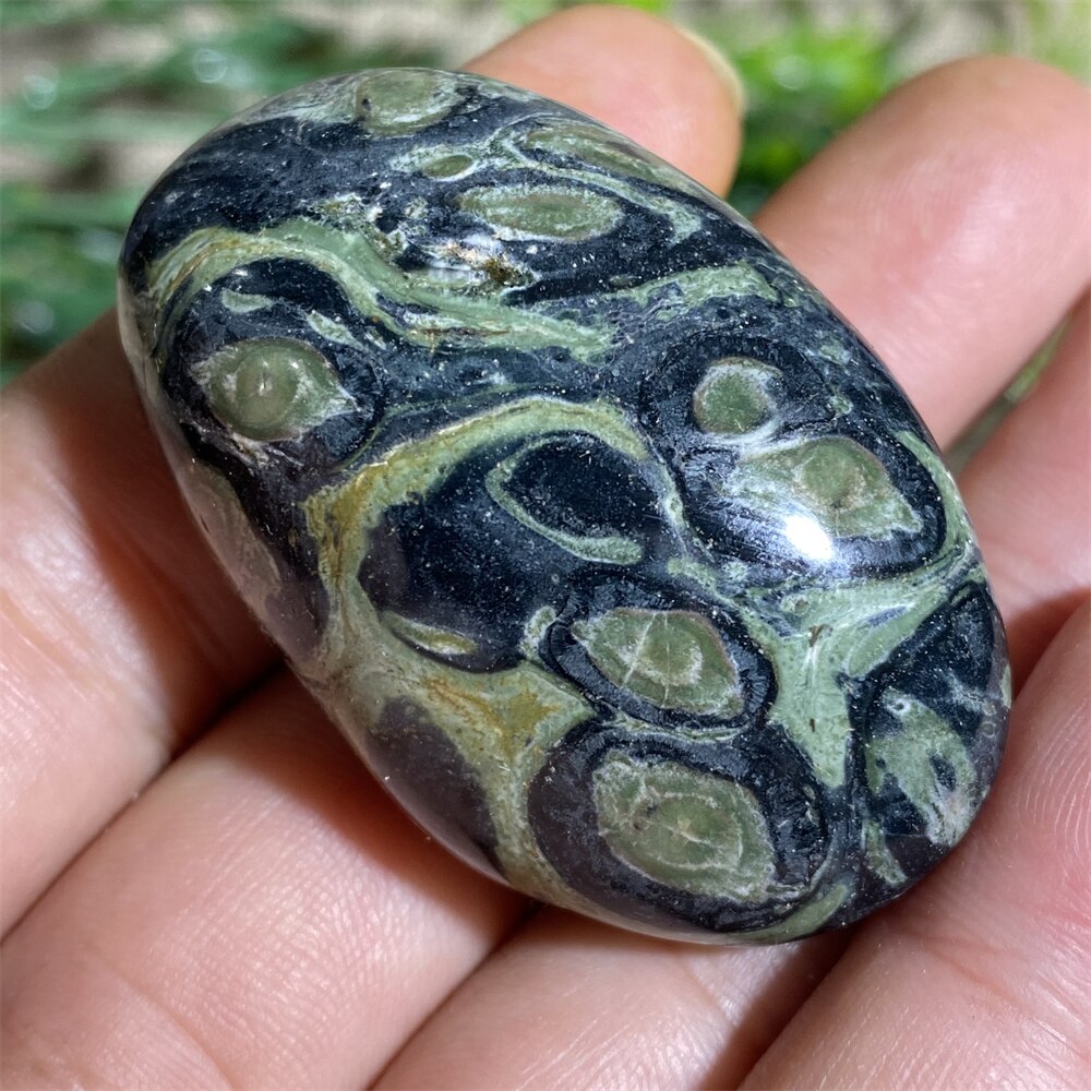 Green Peacock Eye Natural Stone And Crystal Healing  Quartz Palm Aquarium Gemstons Wicca Reiki Ornaments Home Decoration Room