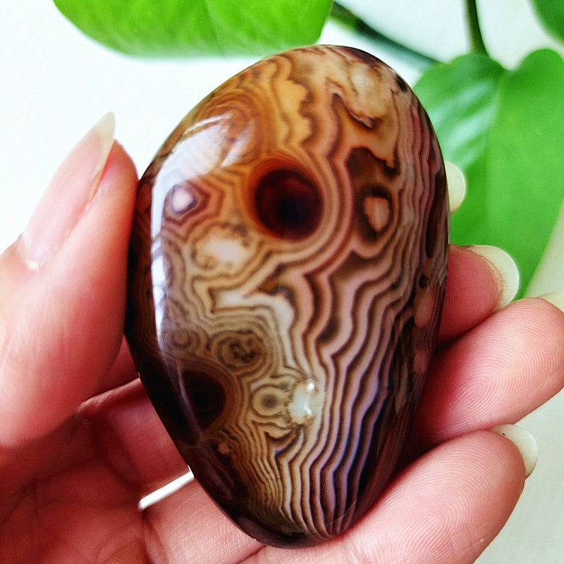 Natural stone Sardonyx agate palm stones playthings small stones and crystals healing crystals