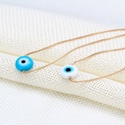 Turkish Evil Eye Beaded Long Chain Necklace