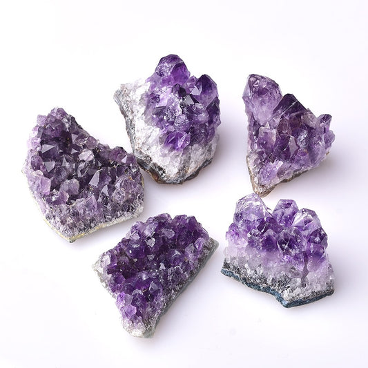 1PC Natural Amethyst Crystal Cluster Quartz Raw Crystals Healing Stone Decoration Ornament Purple Feng Shui Stone Ore Mineral