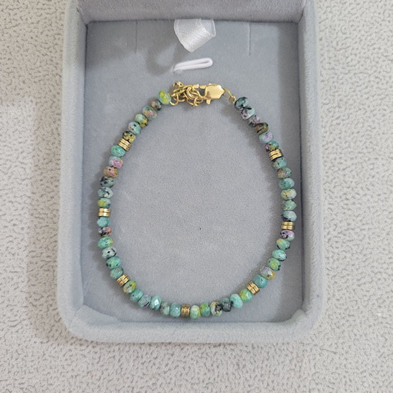 2022 New 18KGF Bracelet Natural Stone Crystal Handmade Jewelry For Women Gift