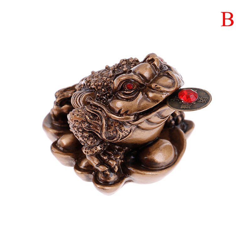 Feng Shui Toad Money LUCKY Fortune Wealth Chinese Golden Frog Toad Coin Home Office Decoration Lucky Gifts Tabletop Ornaments
