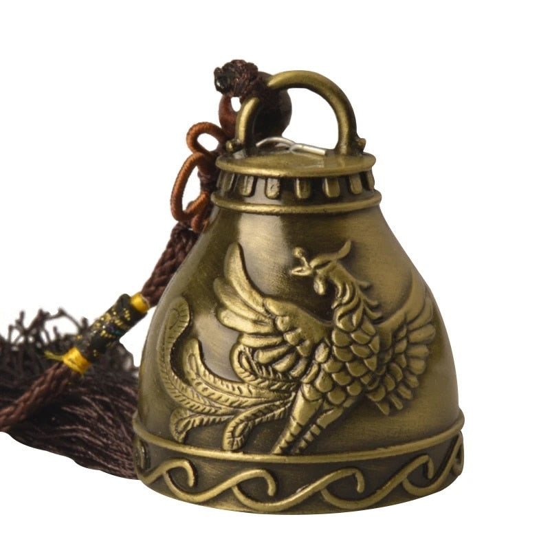 Feng shui Buddhism Copper Bell Religious Wind Bell Buddha Home Hanging Decoration Blessing for Luck Wind Chime Car Decor Crafts