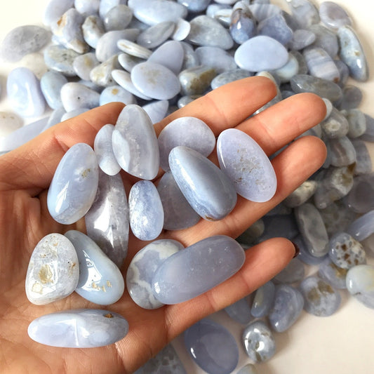 Blue Lace Agate Tumbled / Polished Stones - 100g freeshipping - Dara Laine Murray